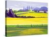 Dandelions and Rape, Finchingfield, 2003-Derek Crow-Stretched Canvas