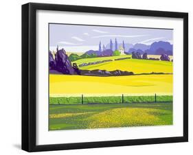 Dandelions and Rape, Finchingfield, 2003-Derek Crow-Framed Giclee Print