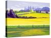 Dandelions and Rape, Finchingfield, 2003-Derek Crow-Stretched Canvas