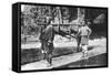 Dandy and Bearers, Darjeeling, India, Early 20th Century-null-Framed Stretched Canvas