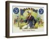 Dandy Brand Cigar Box Label-Lantern Press-Framed Art Print