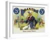 Dandy Brand Cigar Box Label-Lantern Press-Framed Art Print