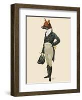 Dandy Fox Full-Fab Funky-Framed Art Print