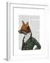 Dandy Fox Portrait-Fab Funky-Framed Art Print