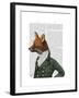 Dandy Fox Portrait-Fab Funky-Framed Art Print