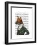 Dandy Fox Portrait-Fab Funky-Framed Art Print