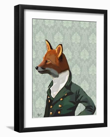 Dandy Fox Portrait-Fab Funky-Framed Art Print