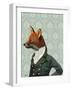 Dandy Fox Portrait-Fab Funky-Framed Art Print