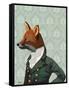 Dandy Fox Portrait-Fab Funky-Framed Stretched Canvas