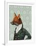 Dandy Fox Portrait-Fab Funky-Framed Art Print