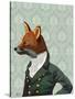 Dandy Fox Portrait-Fab Funky-Stretched Canvas