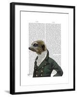 Dandy Meerkat Portrait-Fab Funky-Framed Art Print