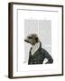 Dandy Meerkat Portrait-Fab Funky-Framed Art Print