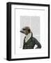 Dandy Meerkat Portrait-Fab Funky-Framed Art Print