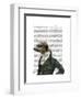 Dandy Meerkat Portrait-Fab Funky-Framed Art Print