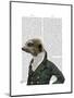 Dandy Meerkat Portrait-Fab Funky-Mounted Art Print