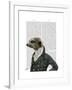 Dandy Meerkat Portrait-Fab Funky-Framed Art Print