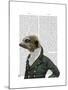 Dandy Meerkat Portrait-Fab Funky-Mounted Art Print