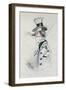 Dandy with a Cigar, 1857 (Pencil on Paper)-Claude Monet-Framed Giclee Print
