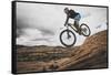 Dane Cronin Mountain Biking The Slickrock Trail In The Sand Flats Recreation Area, Moab, Utah-Louis Arevalo-Framed Stretched Canvas