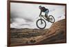 Dane Cronin Mountain Biking The Slickrock Trail In The Sand Flats Recreation Area, Moab, Utah-Louis Arevalo-Framed Photographic Print