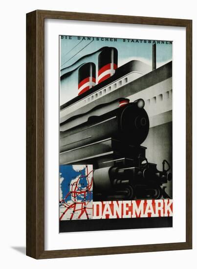 Danemark Travel Poster-null-Framed Giclee Print