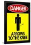 Danger - Arrows To The Knee Video Game Poster-null-Framed Poster