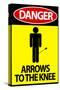 Danger Arrows To The Knee-null-Stretched Canvas