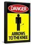 Danger Arrows To The Knee-null-Framed Poster