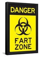 Danger Fart Zone-null-Framed Poster