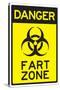Danger Fart Zone-null-Stretched Canvas