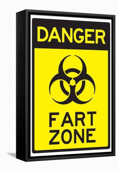 Danger Fart Zone-null-Framed Stretched Canvas