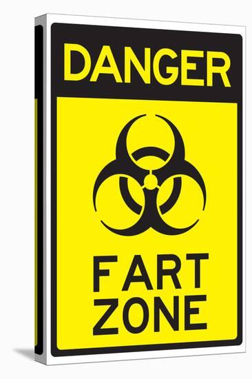 Danger Fart Zone-null-Stretched Canvas