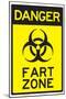 Danger Fart Zone-null-Mounted Poster