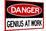 Danger Genius At Work Sign-null-Mounted Poster