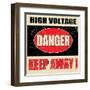 Danger High Voltage-radubalint-Framed Art Print