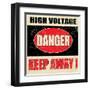 Danger High Voltage-radubalint-Framed Art Print