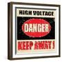 Danger High Voltage-radubalint-Framed Art Print