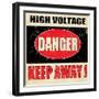 Danger High Voltage-radubalint-Framed Art Print