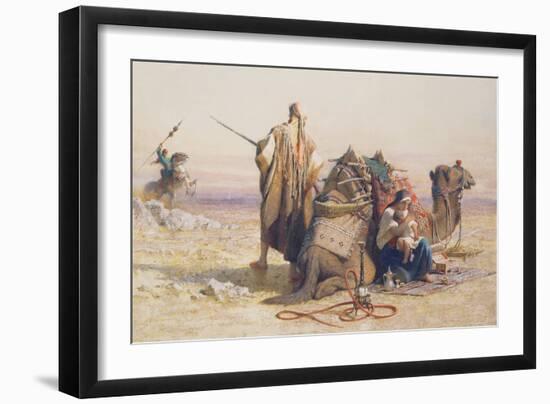 Danger in the Desert, 1867-Carl Haag-Framed Giclee Print