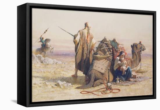 Danger in the Desert, 1867-Carl Haag-Framed Stretched Canvas