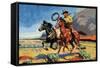 Danger in the West-Arthur Mitchell-Framed Stretched Canvas