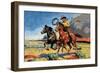 Danger in the West-Arthur Mitchell-Framed Art Print