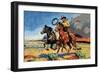 Danger in the West-Arthur Mitchell-Framed Art Print