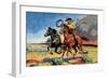 Danger in the West-Arthur Mitchell-Framed Art Print