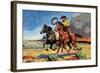 Danger in the West-Arthur Mitchell-Framed Art Print