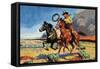 Danger in the West-Arthur Mitchell-Framed Stretched Canvas