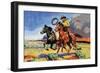 Danger in the West-Arthur Mitchell-Framed Art Print