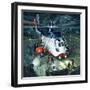 Danger Men of the Oil Fields. a British Airways S-61N Helicopter-Wilf Hardy-Framed Giclee Print