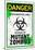 Danger Mutant Zombies Sign Poster-null-Mounted Poster